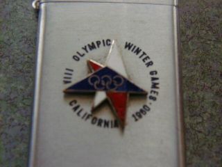 OLD 1960 VIII CALIFORNIA OLYMPIC WINTER GAMES LIGHTER VULCAN MADE IN JAPAN 2