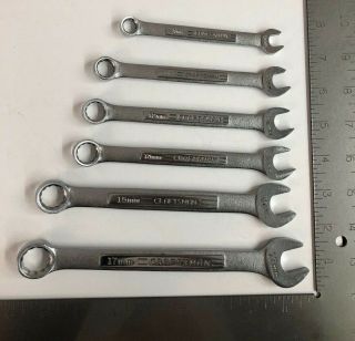 Vintage Craftsman 6 Piece Metric Wrench Set Combination 12 Point Made In Usa