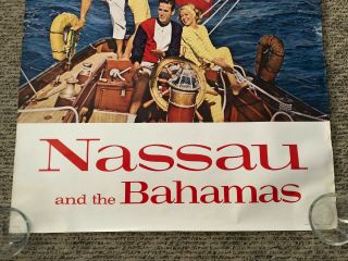 Vintage 1960 ' s Travel Poster Nassau And The Bahamas 2