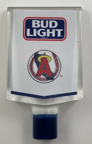 Vintage Bud Light Budweiser Los Angeles Angels Mlb Baseball Beer Tap Handle Knob