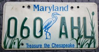 Maryland Md Treasure The Chesapeake License Plate 060 Ahl