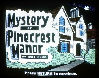 Commodore 64/128: Tales Of Mystery C64 Disk & Box Haunted House,  Pinecrest Manor
