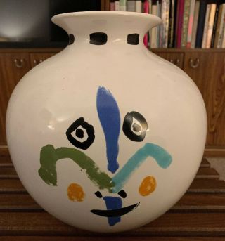 Pablo Picasso Living Ceramic Vase Face 1963 10” H Masterpiece Editions Portugal
