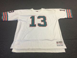 Miami Dolphins Marino Mitchell &ness Jersey Size 52 Pre Owned