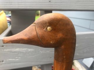Primitive Hand Carved Wooden Canadian Goose Decoy Rustic Cabin Decor Wisconsin 3