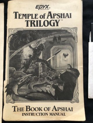 Temple Of Apshai Trilogy Game For Commodore 64 & Atari Computers Epyx Ssi