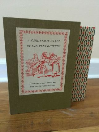 Vintage A Christmas Carol By Charles Dickens Slip Case