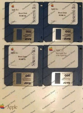 Apple Iigs 2gs Rom 00 (ver 3.  2),  Rom 01/03 (ver 6.  0.  1) Boot System Disk,  Tour Disk