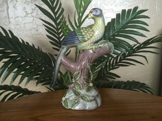 Vintage Andrea By Sadek Porcelain Bird On A Branch Figurine