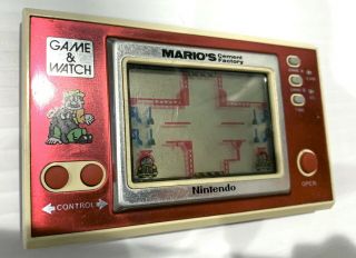 Vintage 1983 Nintendo Mario’s Cement Factory - Game And Watch
