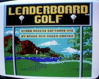 Commodore 64/128: Leader Board Golf - C64 Disk - - No Dongle Needed