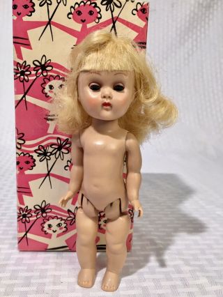 Vintage 1955 Slw Blonde Vogue Ginny Doll 101 W/original Box—minty