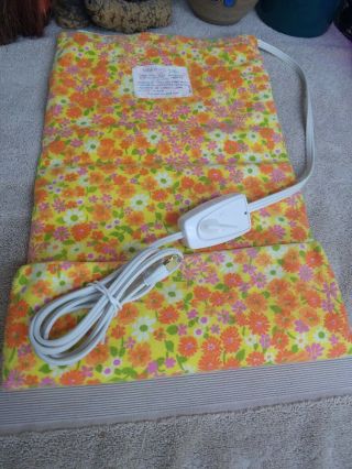 Vintage Northern Automatic Heating Pad - 3 Heat Setting Floral 23 Long 12.  5