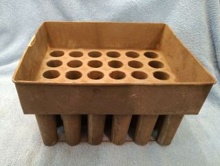 Vtg Metal Candle Mold For 30 Candles