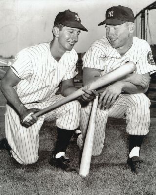 Mickey Mantle And Billy Martin 8x10 Photo York Yankees