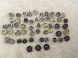 Vintage 53 Typewriter Keys For Craft And Jewelry Numbers Punctuation
