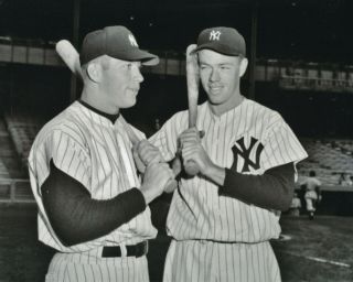 Mickey Mantle And Gil Mcdougald 8x10 Photo York Yankees