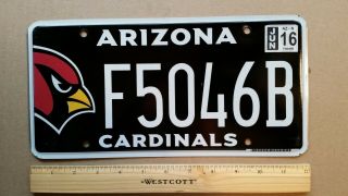 License Plate,  Arizona,  Cardinals,  F 5046 B