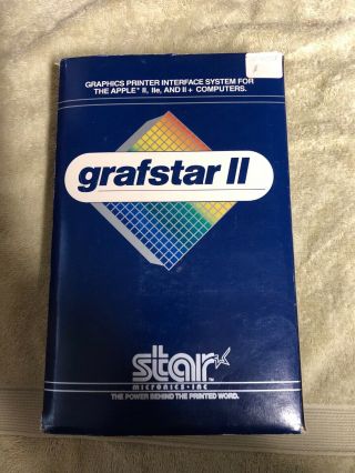 Grafstar // Printer Card With Cable,  Software And Docs For Apple Ii Computers
