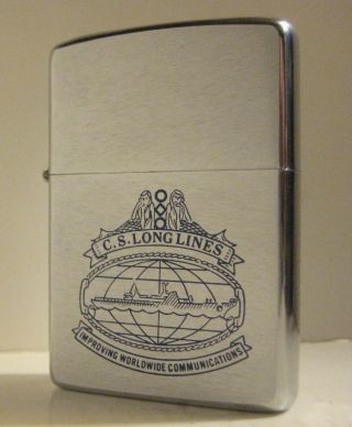 1976 ZIPPO C.  S.  LONG LINES AT&T COMMUNICATION CABLE LAYING SHIP (jg) 2