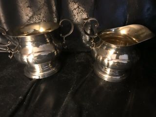 Poole Sterling Silver 567 Sugar And Creamer