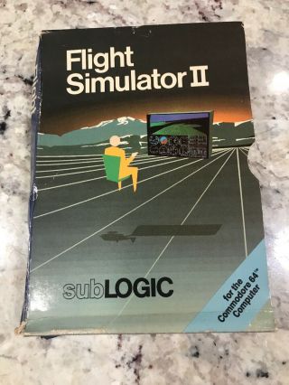 Sublogic Flight Simulator Ii For The Commodore 64 Computer Cm - Fs2