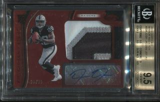 Josh Jacobs 2019 Panini Certified Mirror Red Etch Rpa Patch Auto /25 Bgs 9.  5 10