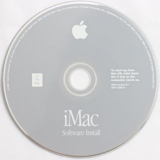 Apple Imac G3 Early/summer 2001 Powermac4,  1 Install Disc Os 9.  1 Z691 - 2992 - A