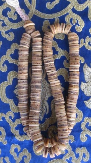 Antique Tantrik Tibetean 108 Beads Kapala Beads Prayer Mala,  Nepal