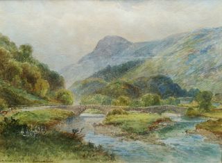 H.  Max Krause 1861 - 1931 Signed Antique Watercolour Painting,  Borrowdale
