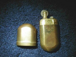 Vtg.  WWII Trench Cigarette Lighter - Brass - No.  5 3