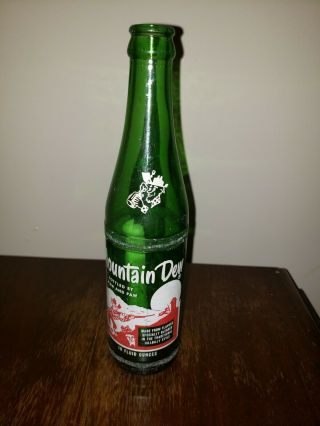 Vintage 10 Oz Mountain Dew Soda Bottle By Maw And Paw