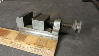 Vintage Small Machinist Vise 1 3/4 " Wide Jaws Open To 1 9/16 "