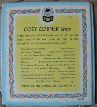 Vintage Whitman Cozy Corner Book ROY ROGERS ' TRIGGER TO THE RESCUE 2