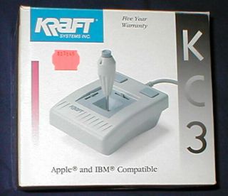 Vintage Kraft Kc3 Computer Joystick Apple & Ibm Pc Compatible W 15 Pin Connector