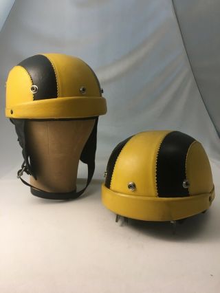 Rare Vintage Helmets 1960’s Ski - Doo Snowmobile,  Scooter,  Made In England