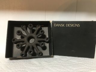 Vintage Dansk Designs Denmark Cast Iron Candle Holder Candlestick