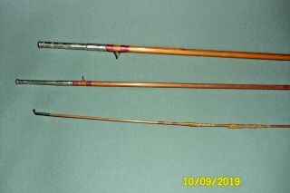 Vintage 3 Piece Bamboo Fly Fishing Rod 3