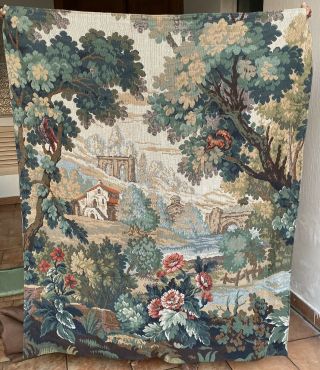 Antique French Aubusson Style Wall Hanging Tapestry - 127 X 152 Cm