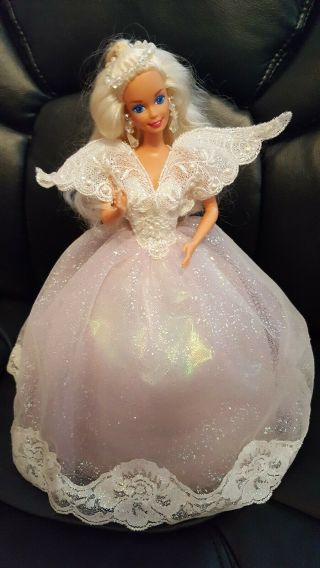 Vintage Mattel Angel Lights Barbie 1993 Christmas Tree Topper