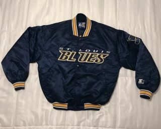 Mens Vintage St.  Louis Blues Medium Starter Jacket