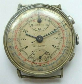 Vintage Pierce Mechanical Chronograph Wristwatch - All -