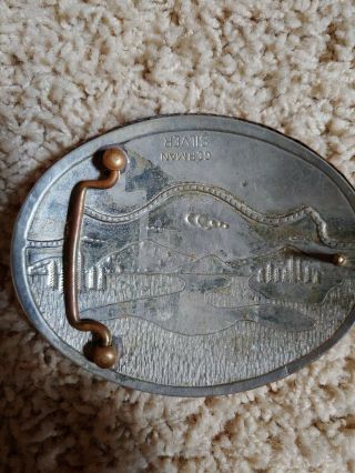 Vintage Cowboy Comstock German Silver Rodeo Belt Buckle - Silversmiths 2