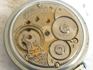 Rare 1892 Two - Tone Waltham 18s P.  S.  Bartlett Pocket Watch 17j /adj (runs)