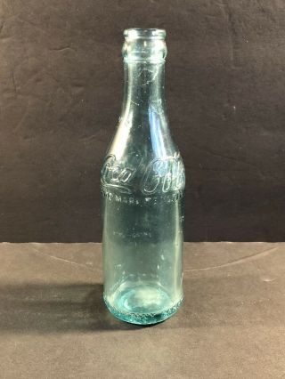 Vintage Straight Sided Aqua Blue Coca - Cola Coke Bottle Canada Antique