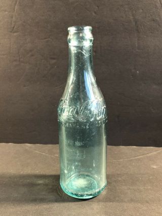 Vintage Straight Sided AQUA BLUE Coca - Cola Coke Bottle Canada Antique 3