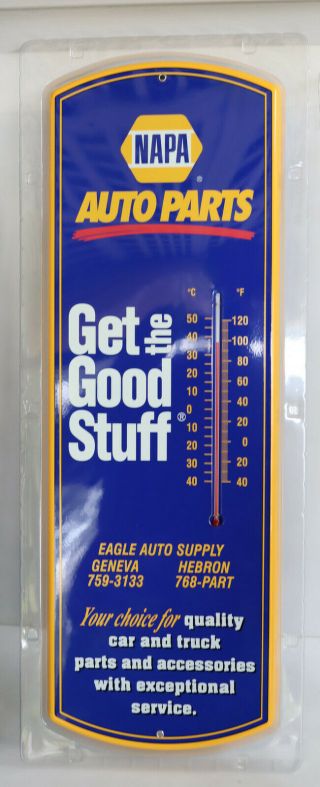 Vintage Napa Auto Parts Large 24 " Thermometer Sign