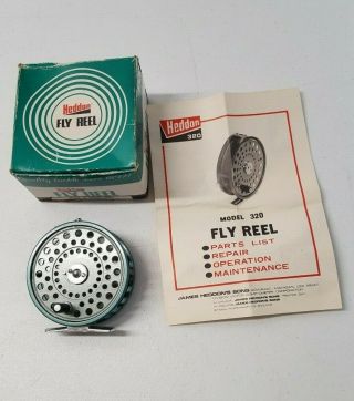 Vintage Heddon 320 Fly Fishing Reel With Box & Instructions 1584