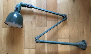 Vintage Industrial Green Mek Elek 3 Arm Machinists Work Lamp Needs Tlc