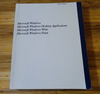 Microsoft Windows 1 User’s Guide 1987 Paint/write/desktop Applications Ibm